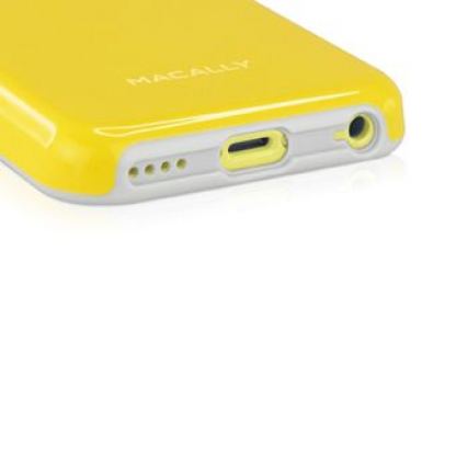 Macally FlexFit - силиконов калъф за iPhone 5C (жълт) 3