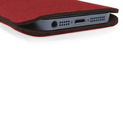 Macally Microfiber Pouch - микрофибърен калъф за iPhone 5, iPhone 5S и iPhone 5C (червен) 2