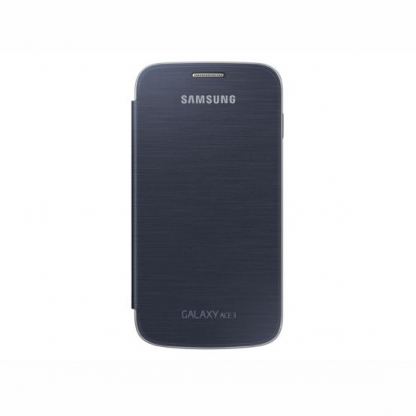 Samsung Flip Cover - оригинален кожен калъф за Samsung Galaxy Ace 3 S7275 (черен) 2