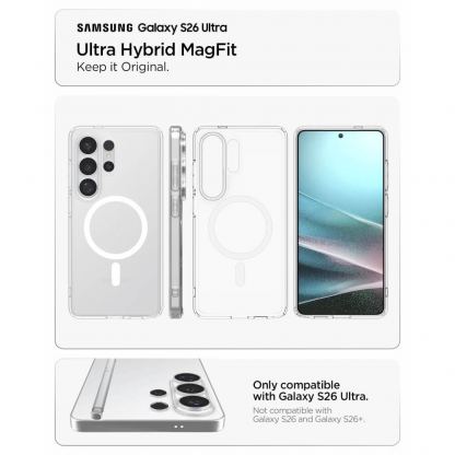 Хибриден кейс с висока степен на защита с MagSafe за Samsung Galaxy S26 Ultra - Spigen Ultra Hybrid MagSafe Case (прозрачен) 6