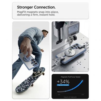 Хибриден кейс с висока степен на защита с MagSafe за Samsung Galaxy S26 Ultra - Spigen Ultra Hybrid MagSafe Case (син-прозрачен) 10