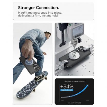 Хибриден кейс с висока степен на защита с MagSafe за Samsung Galaxy S26 Ultra - Spigen Ultra Hybrid MagSafe Case (черен-мат) 8