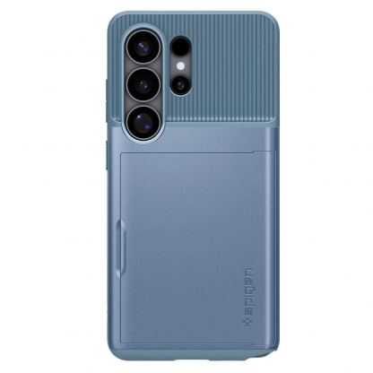 Хибриден удароустойчив кейс с отделение за кр. карти за Samsung Galaxy S26 Ultra - Spigen Slim Armor CS Case (син) 3