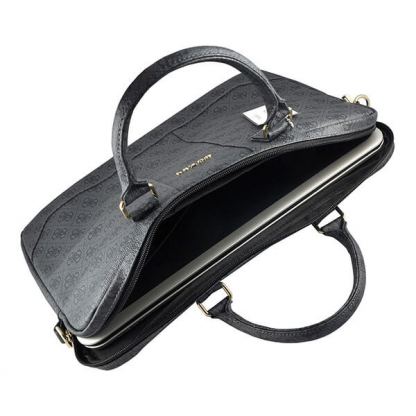 Guess UpTown Laptop Bag - луксозна дизайнерска чанта с дръжки и презрамка за преносими компютри до 15 инча (сива) 2