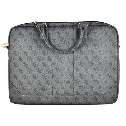 Guess UpTown Laptop Bag - луксозна дизайнерска чанта с дръжки и презрамка за преносими компютри до 15 инча (сива) 4