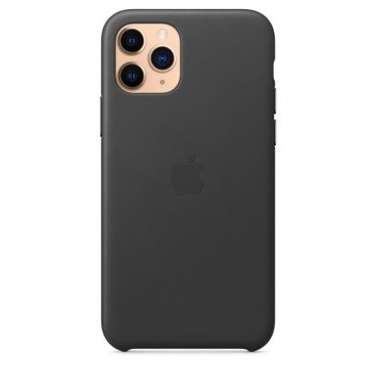 Apple iPhone Leather Case - оригинален кожен кейс (естествена кожа) за iPhone 11 Pro (черен) 4