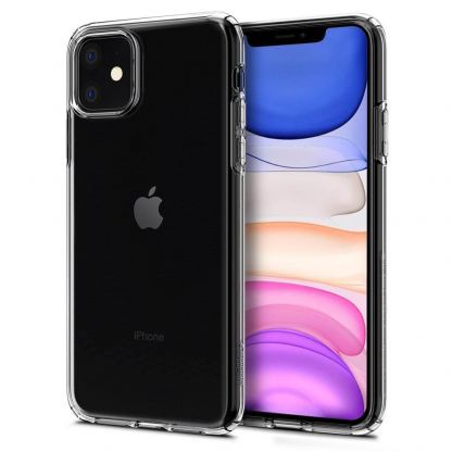 Spigen Liquid Crystal Case - тънък силиконов (TPU) калъф за iPhone 11 (прозрачен)  2