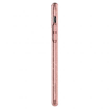 Spigen Liquid Crystal Glitter Case - тънък силиконов (TPU) калъф за iPhone 11 Pro Max (розов)  3