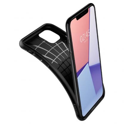 Spigen Liquid Air Case - тънък силиконов (TPU) калъф за iPhone 11 Pro (черен-мат)  5