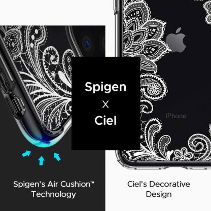 Spigen Ciel White Mandala Case - дизайнерски удароустойчив кейс за iPhone 11 Pro Max (прозрачен) 5