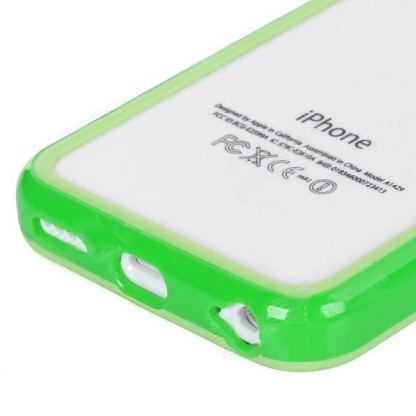 TPU Bumper Frame - силиконов бъмпер за iPhone 5C (зелен) 2