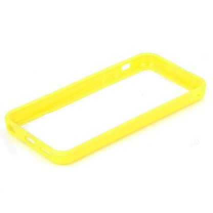 TPU Bumper Frame - силиконов бъмпер за iPhone 5C (жълт) 3