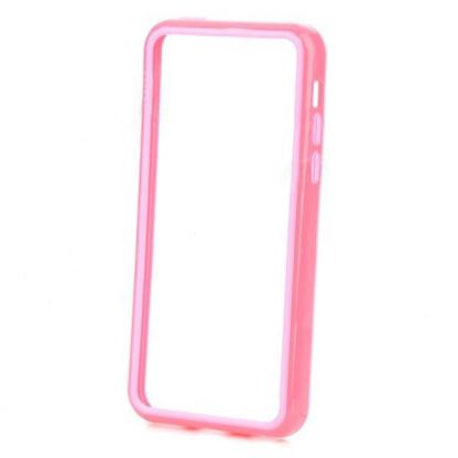 TPU Bumper Frame - силиконов бъмпер за iPhone 5C (розов) 2