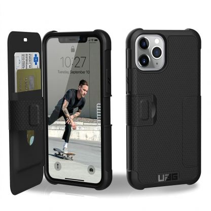 Urban Armor Gear Metropolis - удароустойчив хибриден кейс тип портфейл за iPhone 11 Pro (черен) 2