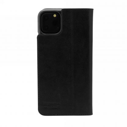 JT Berlin BookCase Tegel Case - хоризонтален кожен (естествена кожа) калъф тип портфейл за iPhone 11 Pro Max (черен) 4