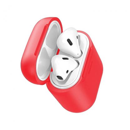 Baseus Airpods Silicone Wireless Charging Case - силиконов калъф с възможност за безжично зареждане за Apple Airpods (червен) 3