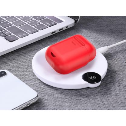 Baseus Airpods Silicone Wireless Charging Case - силиконов калъф с възможност за безжично зареждане за Apple Airpods (червен) 4
