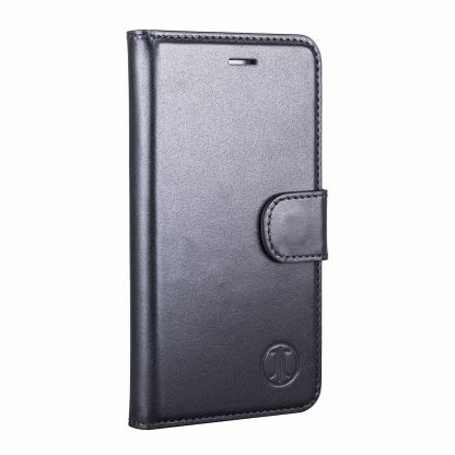 JT Berlin BookCase Kreuzberg Case - хоризонтален кожен (естествена кожа) калъф тип портфейл за iPhone 11 (черен) 2