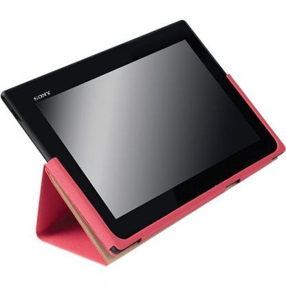 Krusell Malmo Tablet Case - кожен кейс и поставка за Sony Xperia Z Tablet (розов) 3