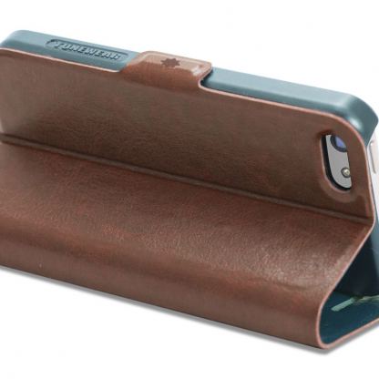 Tunewear Tunefolio - кожен калъф с фолио и поставка за iPhone 5C (червен) 3