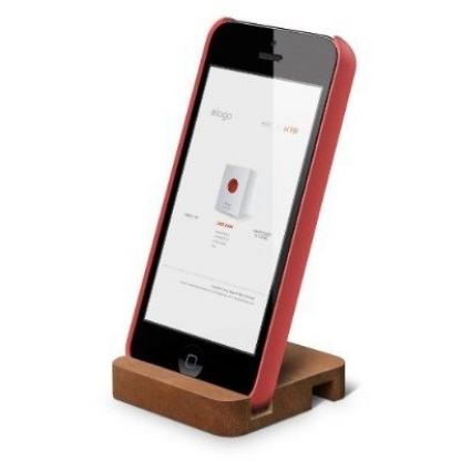 Elago W Stand - дървена поставка за iPhone 5, iPhone 5S, iPhone 5C, iPad mini (моаби) 2