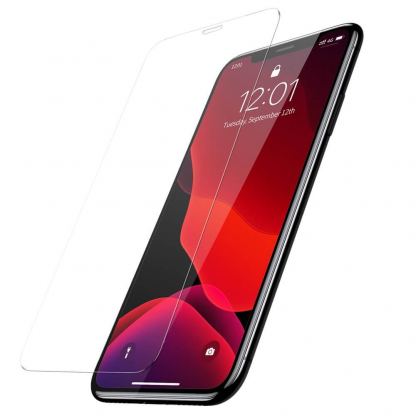 Baseus Tempered Glass Film (0.30mm) - 2бр калено стъклено защитно покритие за дисплея на iPhone 11, iPhone XR (прозрачен) (2 броя) 2