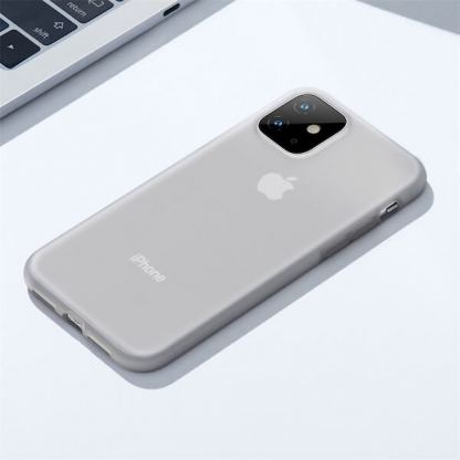 Baseus Jelly Liquid Silica Gel Case - силиконов (TPU) калъф за iPhone 11 (сив) 3
