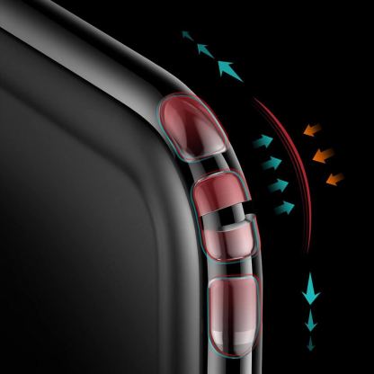 Baseus Safety Airbags Case - силиконов (TPU) калъф с най-висока степен на защита за iPhone 11 Pro Max (черен) 5
