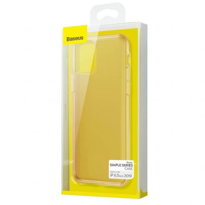 Baseus Simple Case - силиконов (TPU) калъф за iPhone 11 Pro Max (златист) 2