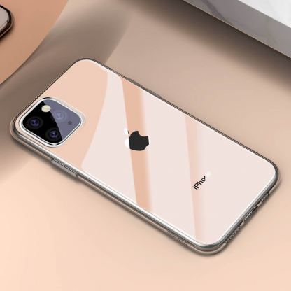 Baseus Simple Case - силиконов (TPU) калъф за iPhone 11 Pro Max (златист) 5