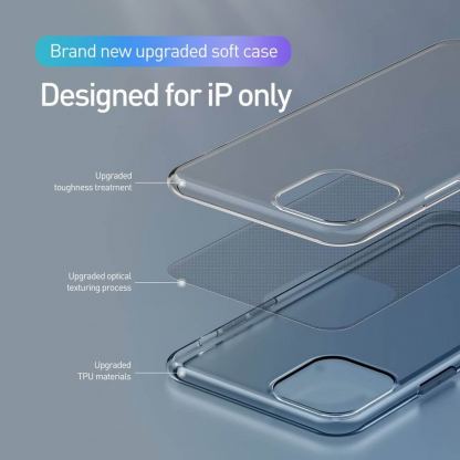Baseus Simple Case - силиконов (TPU) калъф за iPhone 11 Pro Max (златист) 6