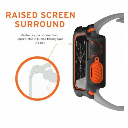 Urban Armor Gear Watch Case - удароустойчив хибриден кейс за Apple Watch (44mm) (черен) 5