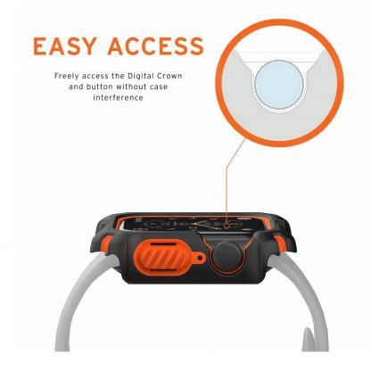 Urban Armor Gear Watch Case - удароустойчив хибриден кейс за Apple Watch (44mm) (черен) 7