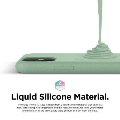 Elago Soft Silicone Case - силиконов (TPU) калъф за iPhone 11 (зелен) 2