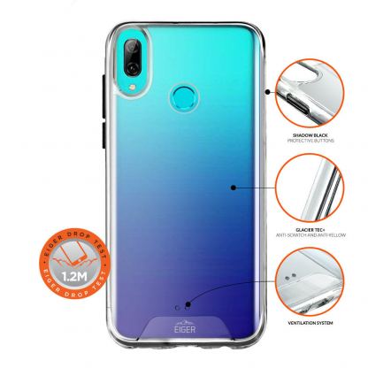Eiger Glacier Case - удароустойчив хибриден кейс за Huawei P Smart (2019), P Smart+ 2019 (прозрачен) 3