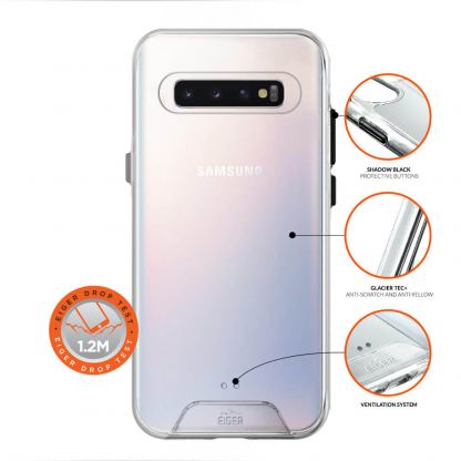 Eiger Glacier Case - удароустойчив хибриден кейс за Samsung Galaxy S10 Plus (прозрачен) 3