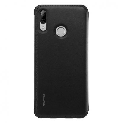 Huawei Wallet Cover Case - оригинален кожен калъф с поставка за Huawei P Smart Plus (2019) (черен) 2