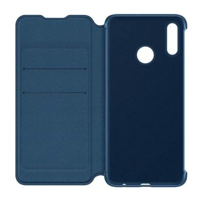 Huawei Wallet Cover Case - оригинален кожен калъф с поставка за Huawei P Smart Plus (2019) (син) 4