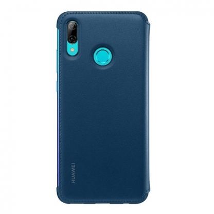 Huawei Wallet Cover Case - оригинален кожен калъф с поставка за Huawei P Smart Plus (2019) (син) 5