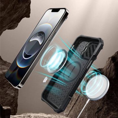 Удароустойчив хибриден кейс с Magsafe за iPhone 16e, iPhone 17e - i-Blason SUPCASE Unicorn Beetle XT MagSafe Case (черен) 4