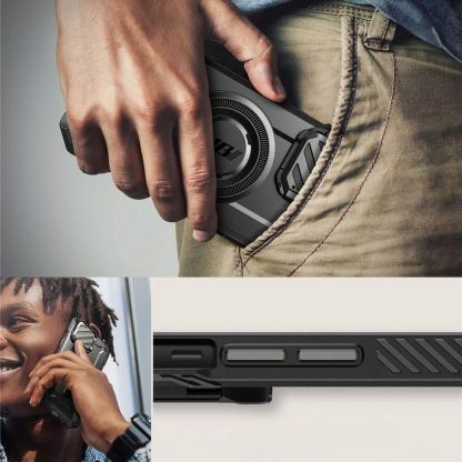 Удароустойчив хибриден кейс с Magsafe за iPhone 16e, iPhone 17e - i-Blason SUPCASE Unicorn Beetle XT MagSafe Case (черен) 6