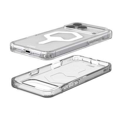 Удароустойчив хибриден кейс за iPhone 17 Pro - UAG Plyo MagSafe Case (прозрачен-бял) 7
