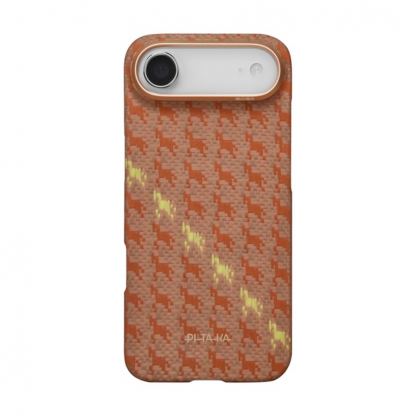 Кевларен кейс с MagSafe за iPhone 17 Air - Pitaka Happiness Rides Amber Edge Ultra Slim Aramid Fiber Case 2