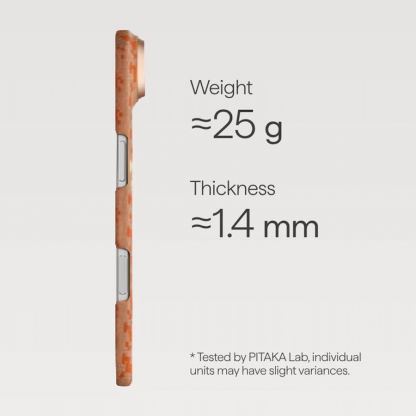 Кевларен кейс с MagSafe за iPhone 17 Air - Pitaka Happiness Rides Amber Edge Ultra Slim Aramid Fiber Case 4