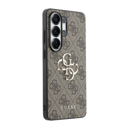 Дизайнерски кожен кейс за Samsung Galaxy S26 Ultra - Guess PU 4G Metal Logo Leather Hard Case (кафяв) 4
