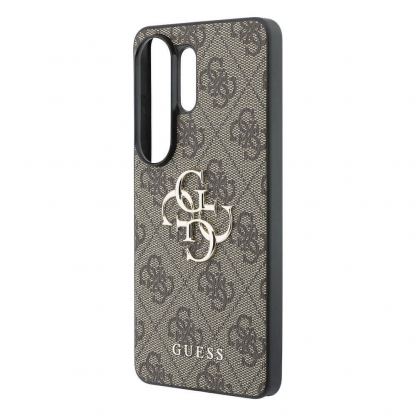 Дизайнерски кожен кейс за Samsung Galaxy S26 Ultra - Guess PU 4G Metal Logo Leather Hard Case (кафяв) 5