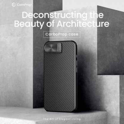 Хибриден удароустойчив кевларен кейс с MagSafe за iPhone 17e, iPhone 16e - Nillkin CarboProp Aramid MagSafe Case (черен) 3