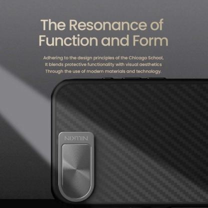 Хибриден удароустойчив кевларен кейс с MagSafe за iPhone 17e, iPhone 16e - Nillkin CarboProp Aramid MagSafe Case (черен) 6
