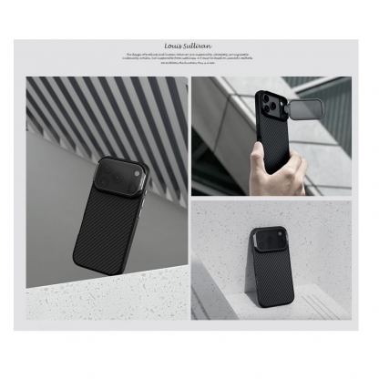 Хибриден удароустойчив кевларен кейс с MagSafe за iPhone 17 Pro - Nillkin CarboProp Aramid MagSafe Case (черен) 4