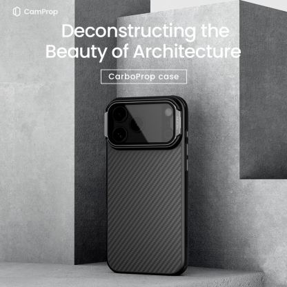 Хибриден удароустойчив кевларен кейс с MagSafe за iPhone 17 Pro Max - Nillkin CarboProp Aramid MagSafe Case (черен) 3